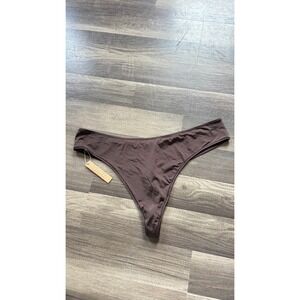 SKIMS Body Thong Women 4X Espresso Brown New PN-THG-2887 Stretch Underwear